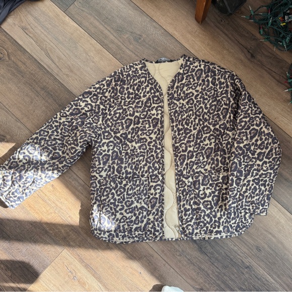 Zara Jackets & Blazers - Zara leopard print puffer